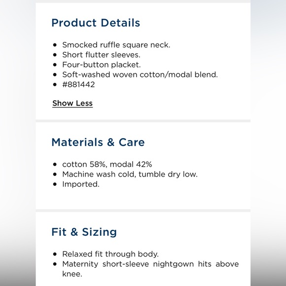 Maternity sleep gown - Picture 6 of 6